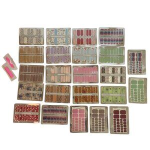 Lily & Fox Nail Wraps Lot 18 Finger Sets 5 Toe Sets Assorted Colors Patterns New